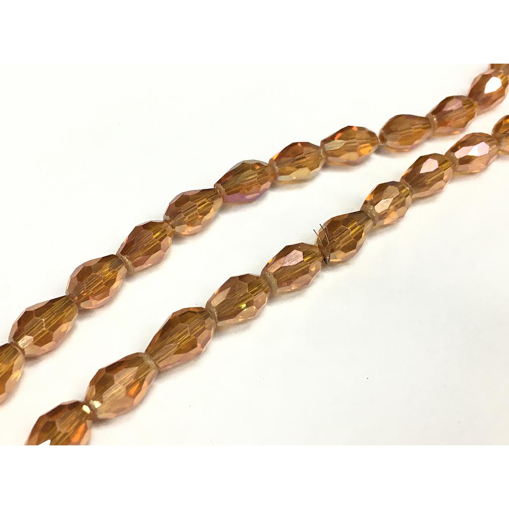 CRISTAL DE GOTA AMBAR 8X11MM 57PCS