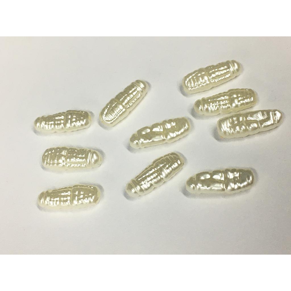 PERLAS ACRILICAS 18X7MM 10PCS