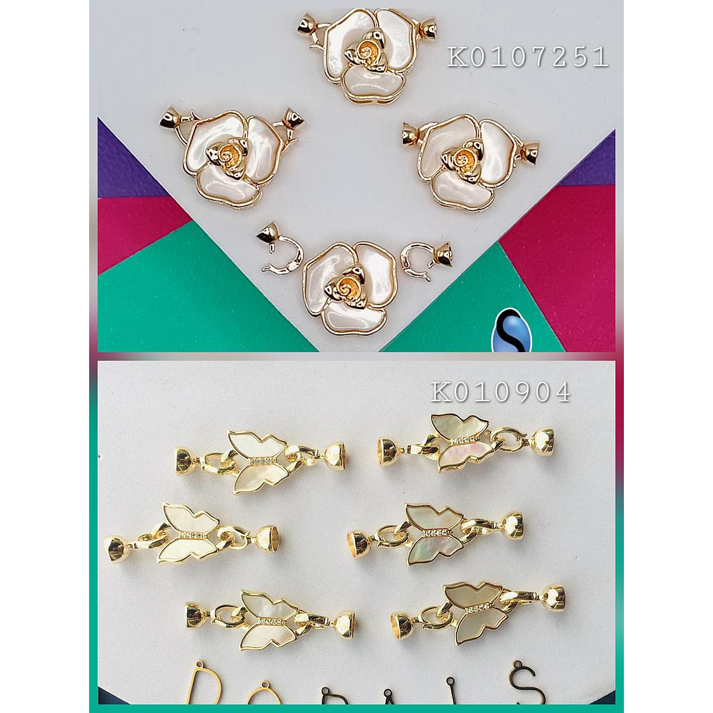 BROCHE DE ELECTROENCHAPADO Y CONCHA NACAR