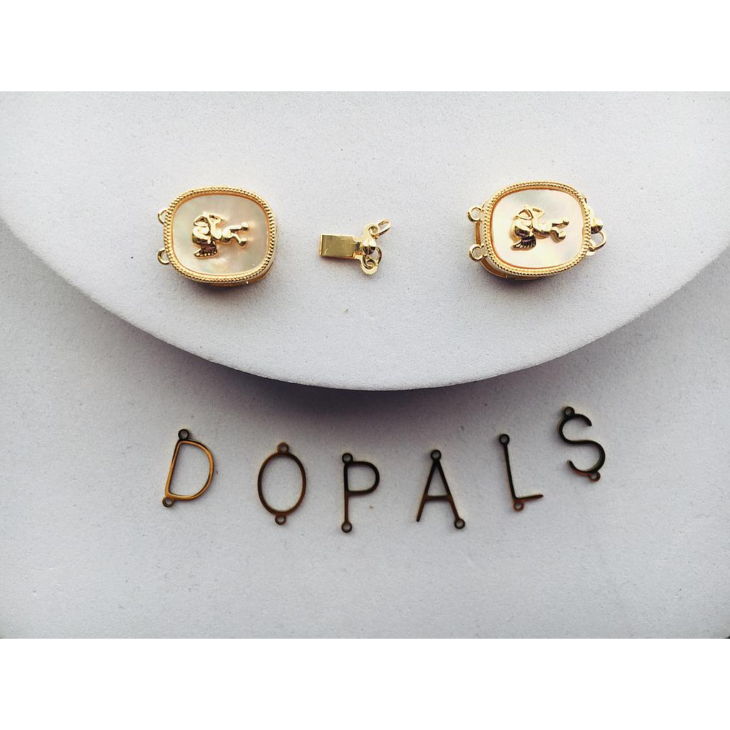 BROCHE CON CONCHA NACAR DE ELECTROENCHAPADO