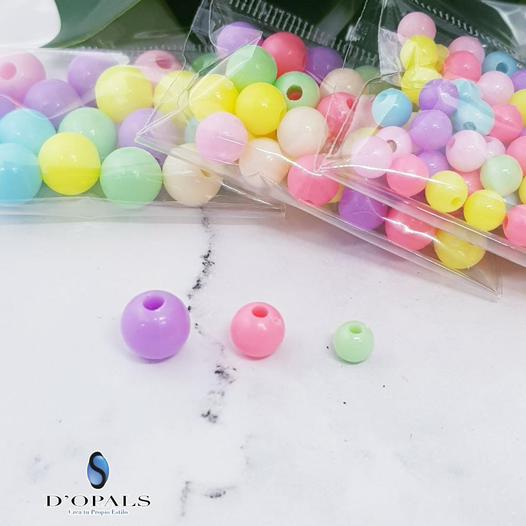 SEPARADOR ACRILICO REDONDO DE COLORES 10MM PAQUETE 500GRS