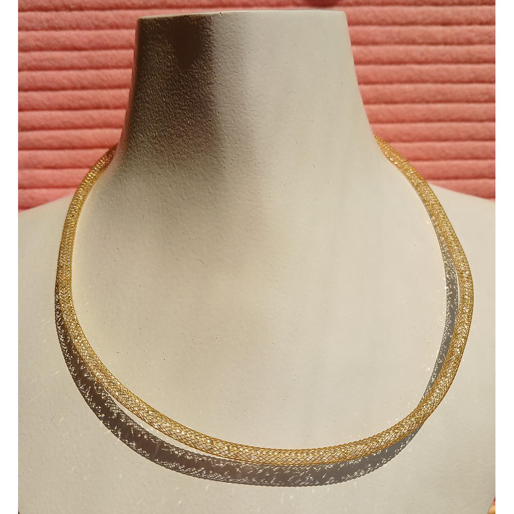 COLLAR DE CORDON MANGUERA CON CRISTALES