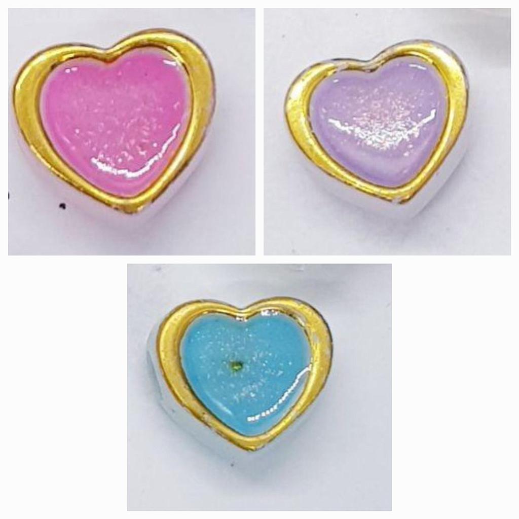 SEPARADOR ACRILICO DE CORAZON BRILLA EN LA OSCURIDAD 3PCS