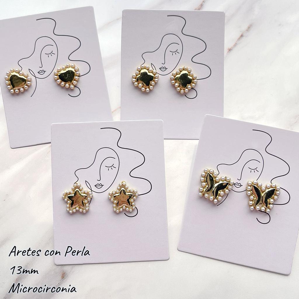 ARETES CON PERLAS DE MICROCIRCONIA