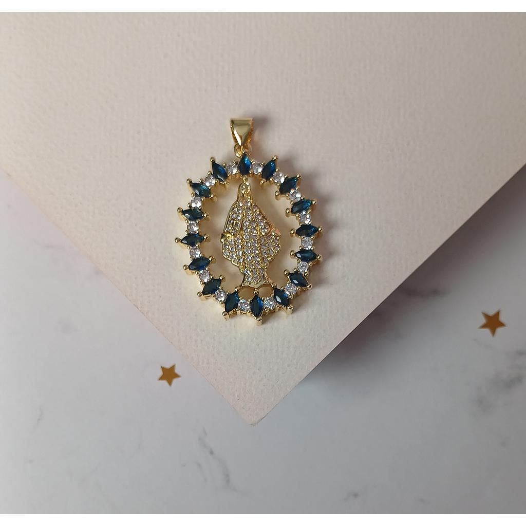 DIJE DE VIRGEN MICROCIRCONIA 32MM