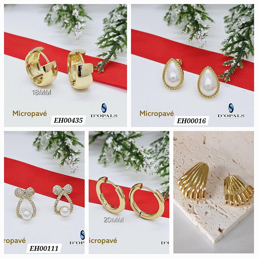 HOOPS Y ARETES DE MICROCIRCONIA