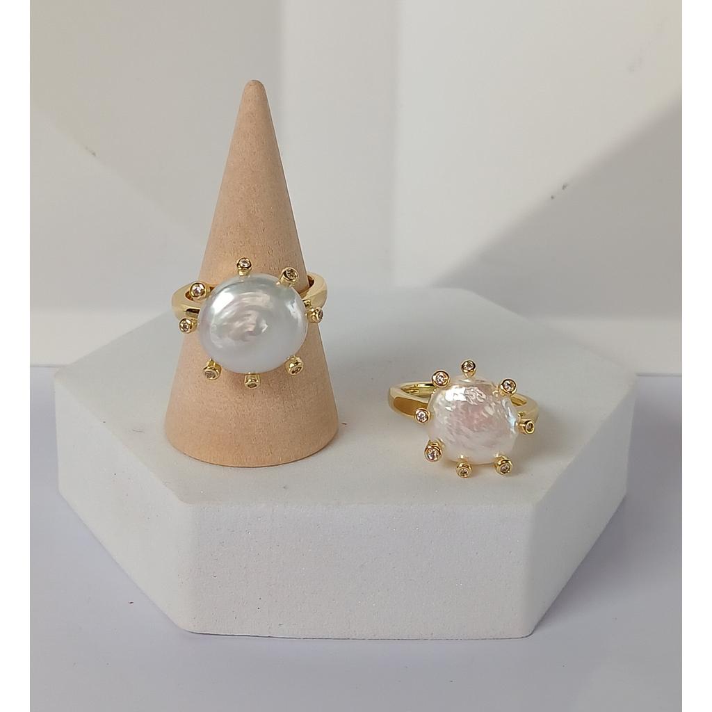 ANILLO AJUSTABLE CON PERLA DE MICROCIRCONIA