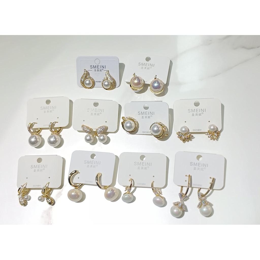 ARETES DE MICROCIRCONIA CON PIN DE PLATA