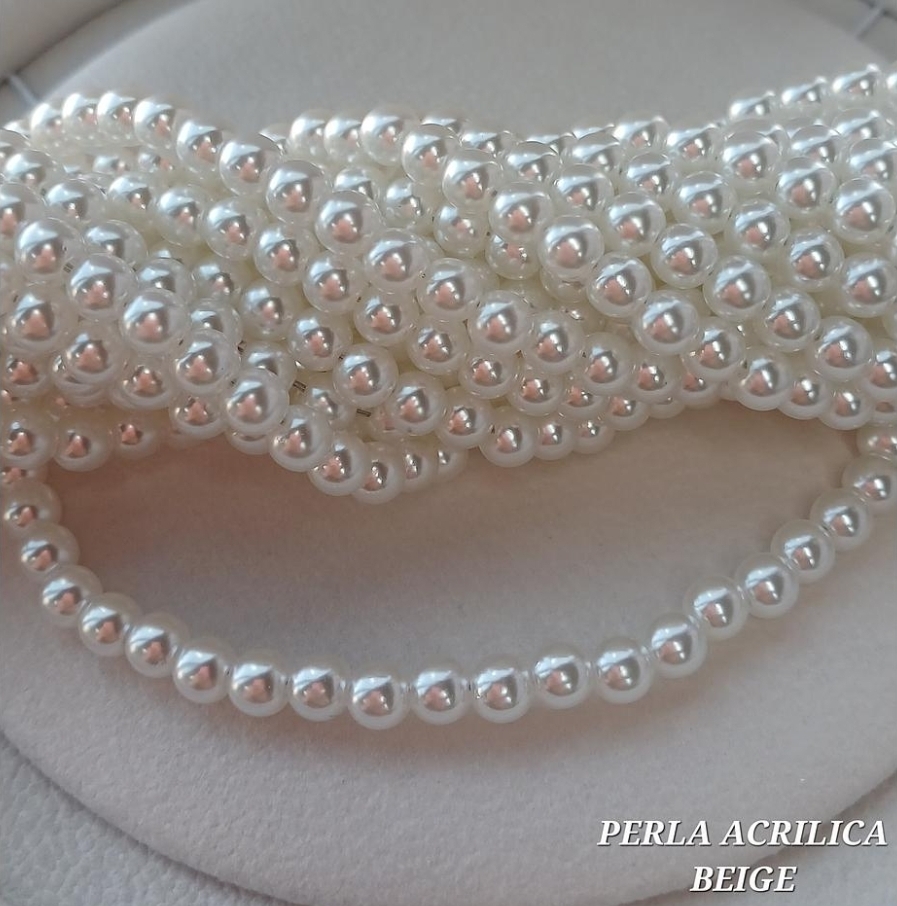 PERLA ACRILICA BEIGE 12MM