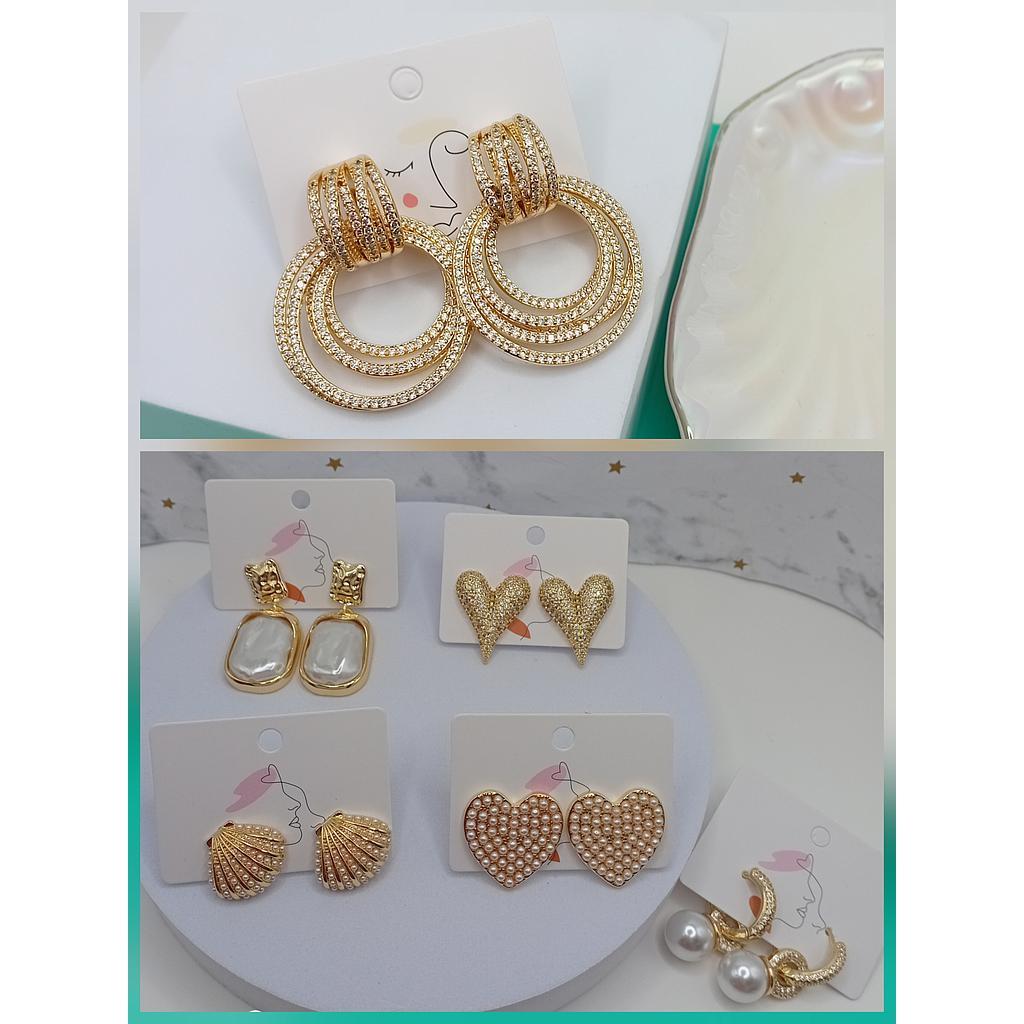 ARGOLLAS Y ARETE DE MICROCIRCONIA