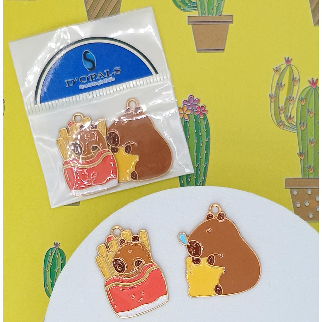 DIJES DE CAPIBARA ENAMEL 2PCS