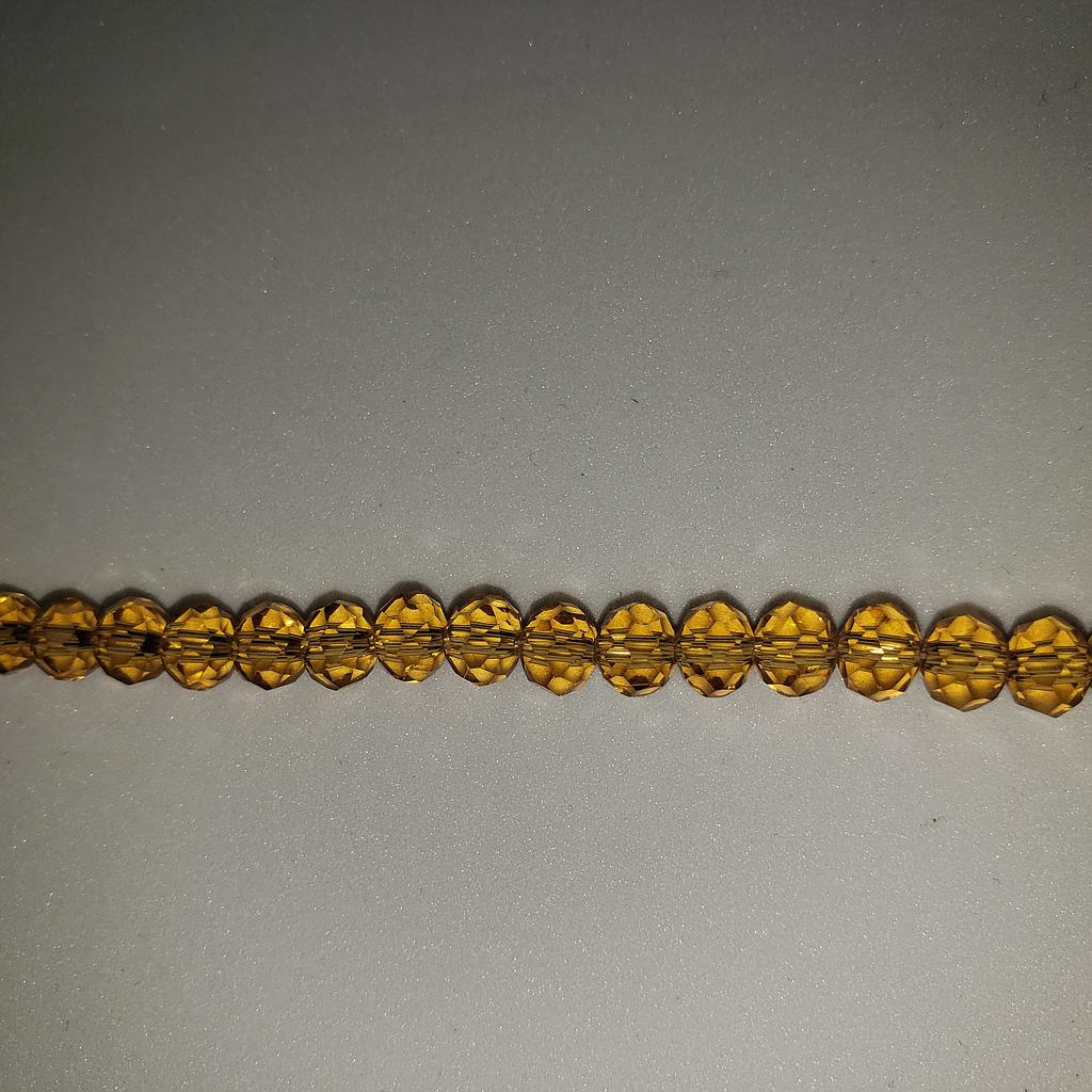 CRISTAL RONDEL MARRON BRONCE 8MM