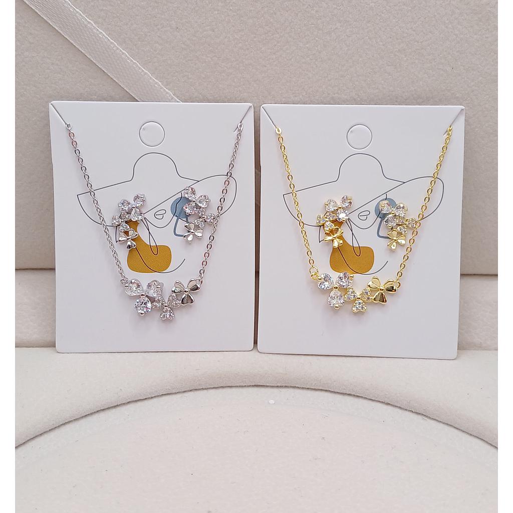 SET CADENA CON DIJE Y ARETES DE PLATA 925