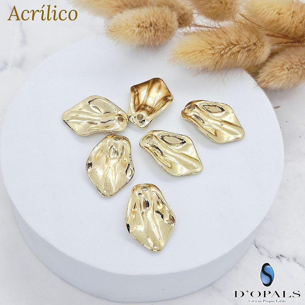 PETALOS ACRILICOS DORADOS 6PCS