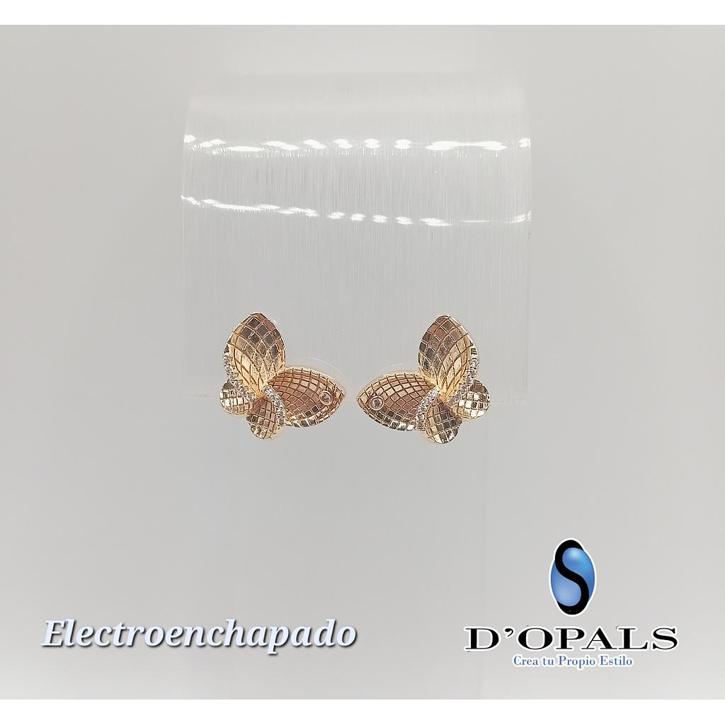 ARETE DE MARIPOSA ELECTROENCHAPADO 18K