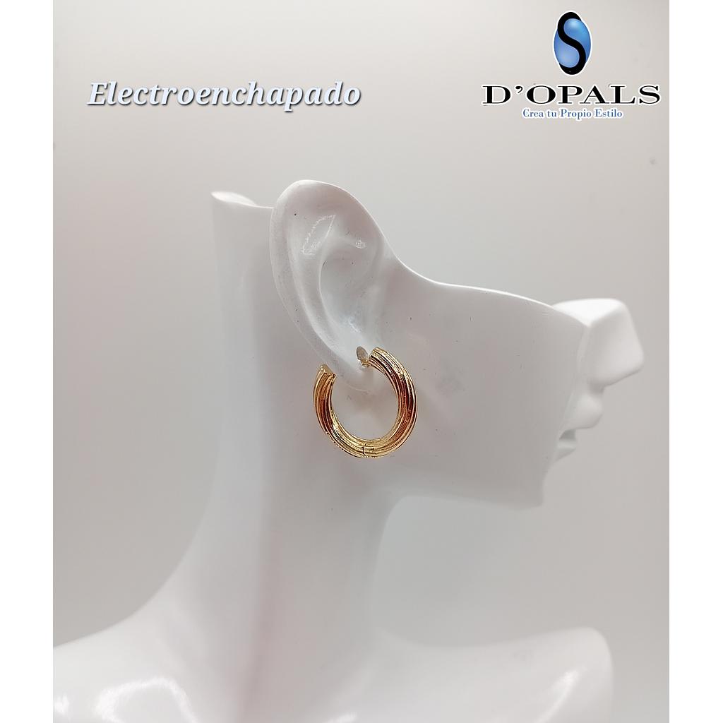 HUGGIE DE ELECTROENCHAPADO 18K 17MM