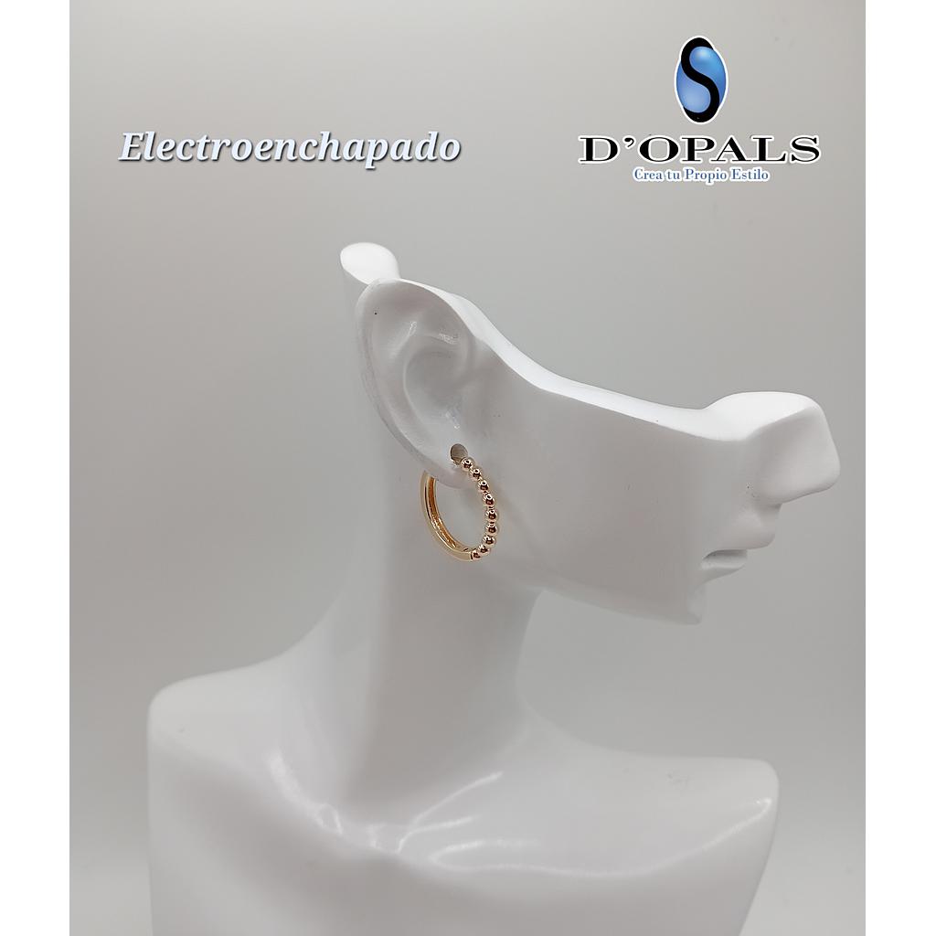 HUGGIE DE ELECTROENCHAPADO 18K 17MM