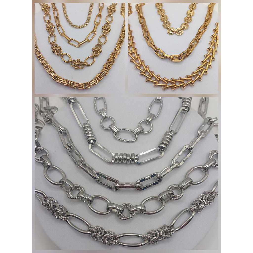 CADENAS TERMINADAS PARA CABALLERO DE ACERO INOXIDABLE