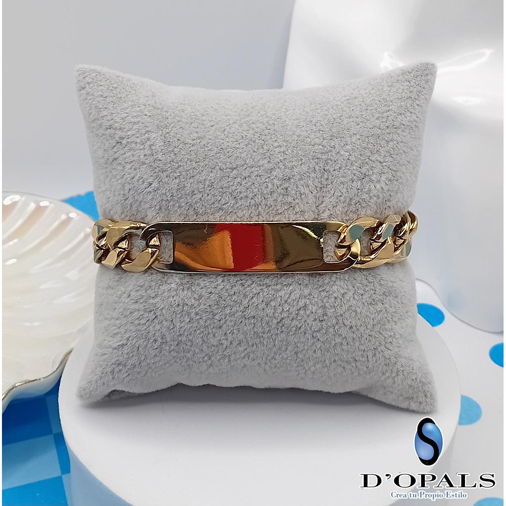 PULSERA TERMINADA PARA CABALLERO DE ACERO INOXIDABLE