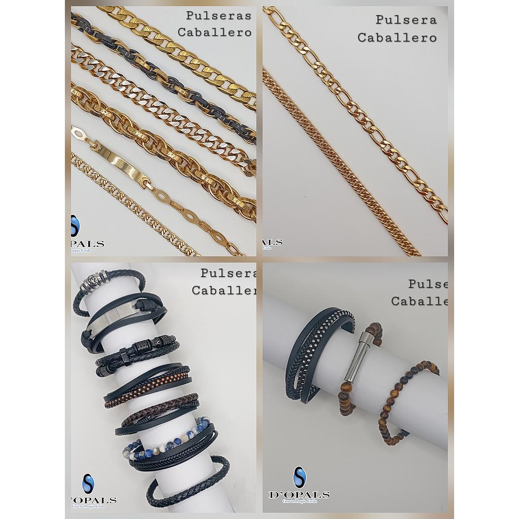 PULSERAS TERMINADAS PARA CABALLERO DE ACERO INOXIDABLE