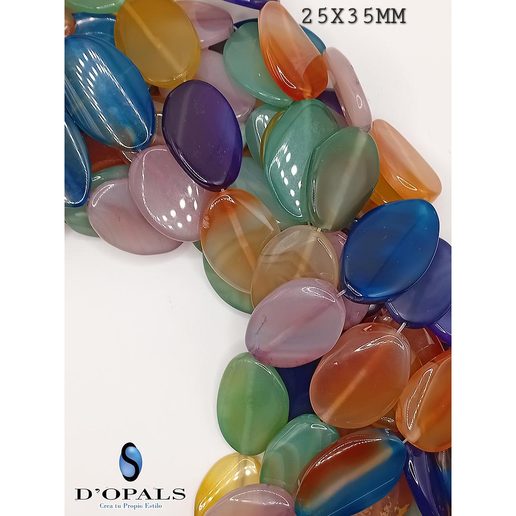 PIEDRA AGATA MULTICOLOR 25X35MM