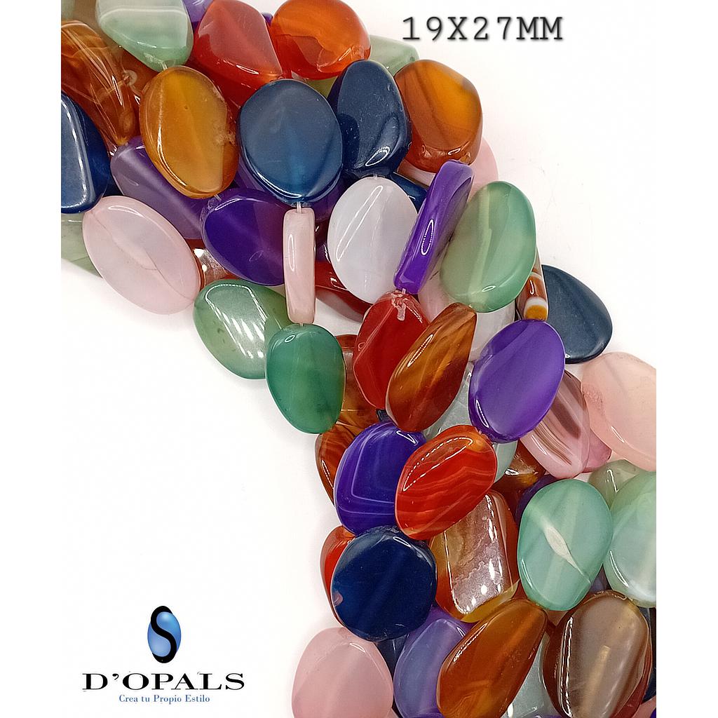 PIEDRA AGATA MULTICOLOR 19X27MM