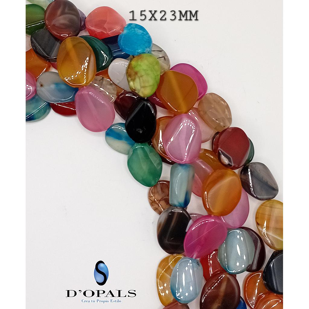 PIEDRA AGATA MULTICOLOR 15X23MM
