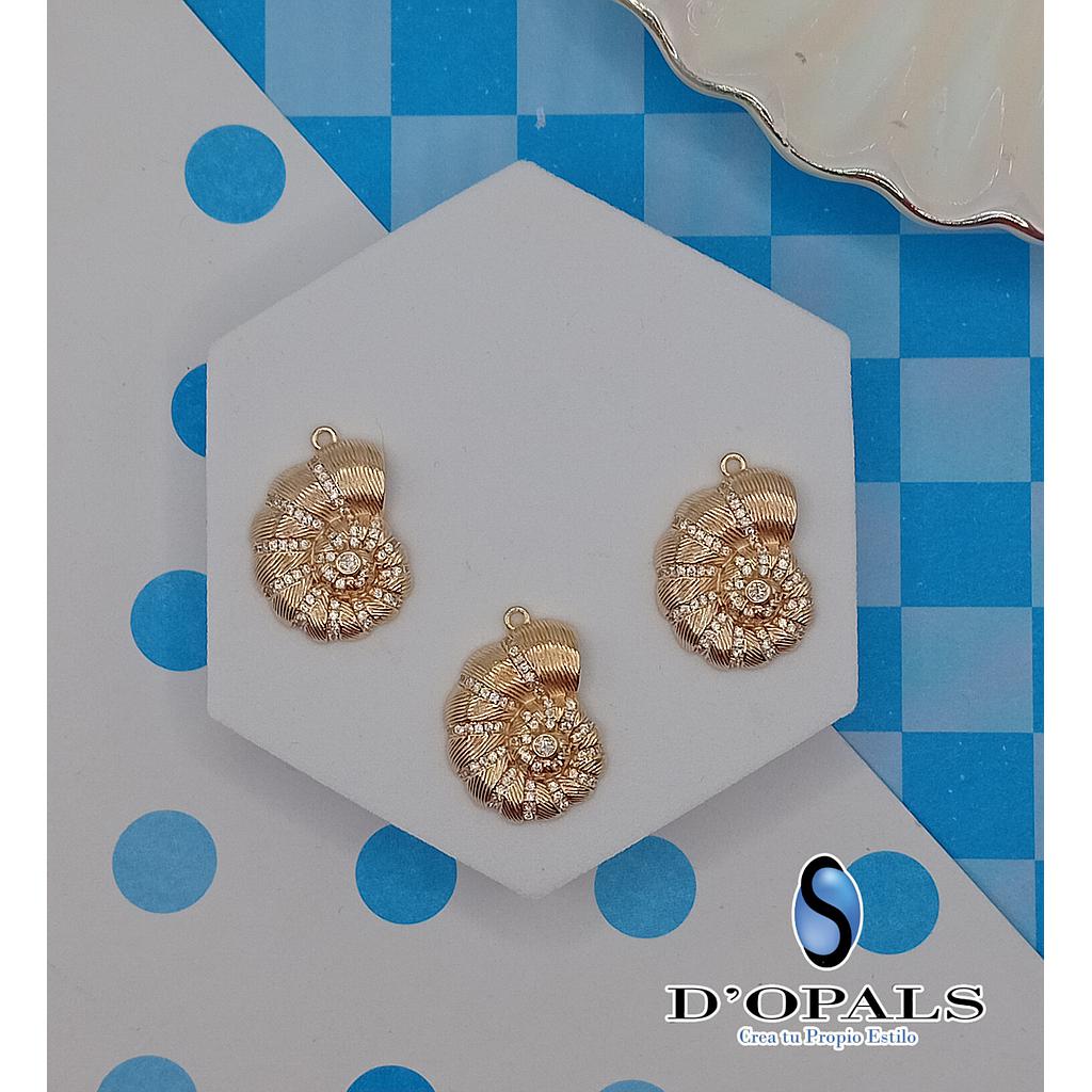 DIJE DE CARACOL ELECTROENCHAPADO