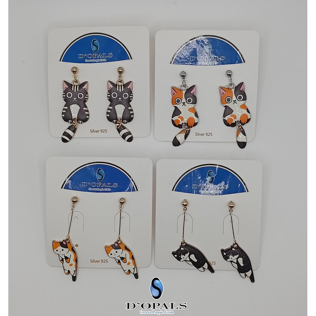 ARETES DE GATO ENAMEL
