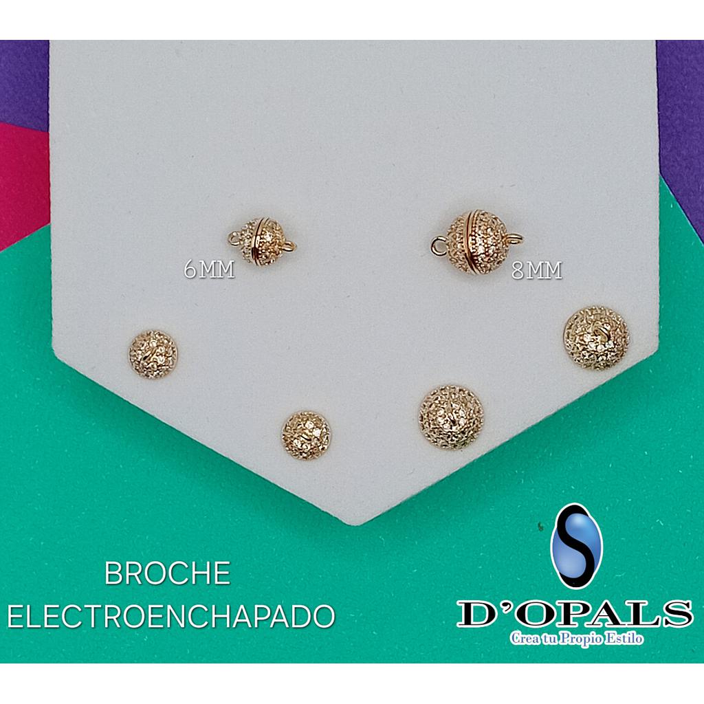 BROCHE DE IMAN ELECTROENCHAPADO 8MM