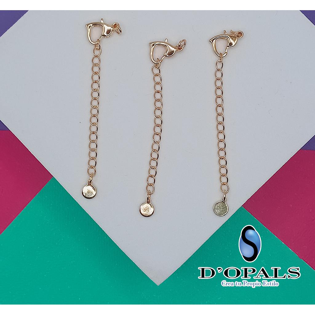 EXTENSOR CON BROCHE PERICO DE CORAZON ELECTROENCHAPADO