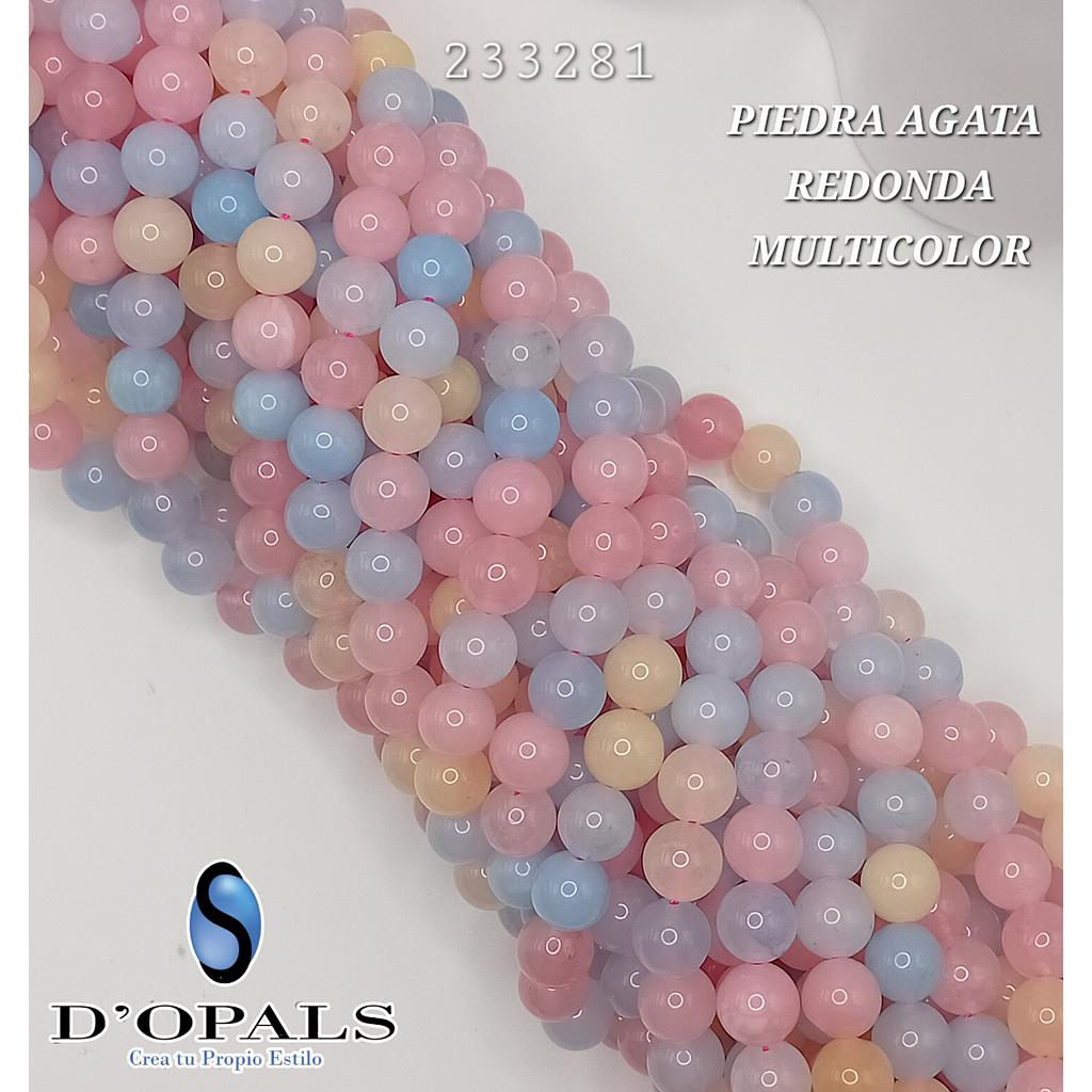 PIEDRA AGATA MULTICOLOR 6MM