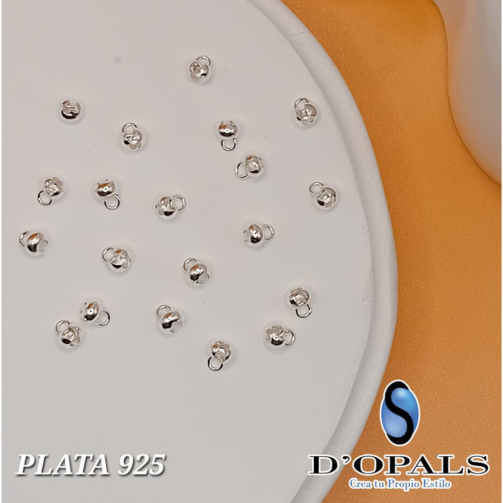 TAPA REMACHES CON ARGOLLA DE PLATA 4MM