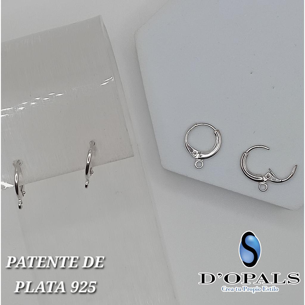 PATENTE REDONDA DE PLATA 925 12MM