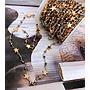 CADENA GOLDPLATED CON ESTRELLAS Y CRISTAL RONDEL 2MM ROLLO 10MTS