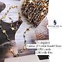 CADENA GOLDPLATED CON ESTRELLAS Y CRISTAL RONDEL 2MM