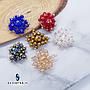 BASE FLOR CON CRISTALES Y MOSTACILLA